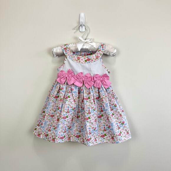 Bon Bebe Floral Bow Dress 3-6 Months - Picture 1 of 11